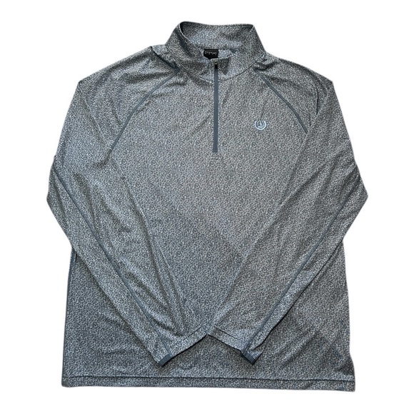 DUNNING GOLF 1/4 Zip Long Sleeve Pullover Heather Blue Stretch DN801613EB sz XL - Picture 3 of 12